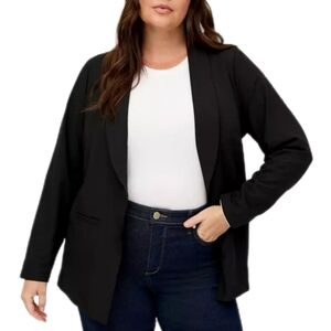 Torrid womens shawl collar blazer black size 2 2x 2xl work career office jacket